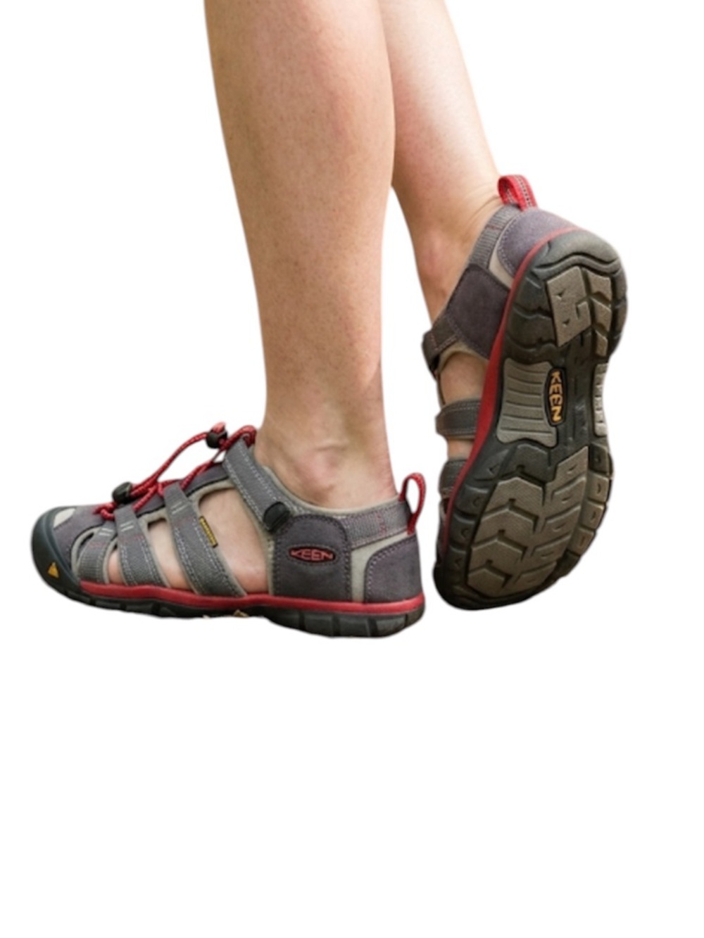 KEEN Seacamp II CNX Hiking Sandals 5 / EU 37 - Gray & Red Sport Water Shoes
G